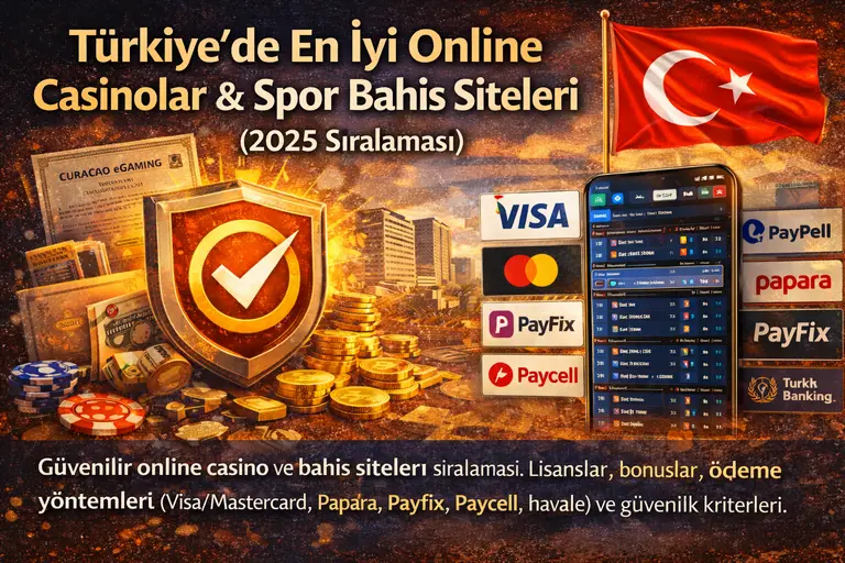 Türkiye’de en iyi online casino ve spor bahis siteleri (2025) — bonuslar, ödeme yöntemleri ve güvenlik kriterleri